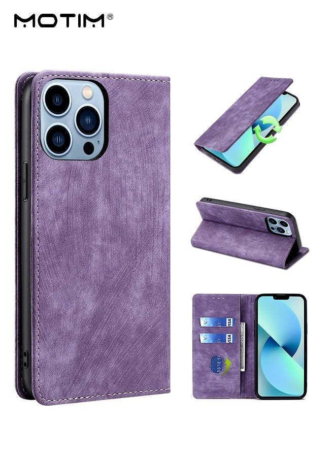 Motim iPhone 15 Pro Max Case, 6.7 Inch Premium Flip Leather Protection Anti-Drop Wallet Phone Case with Card Holder, Protective Stand Case Cover for iPhone 15 Pro Max  - Image 1