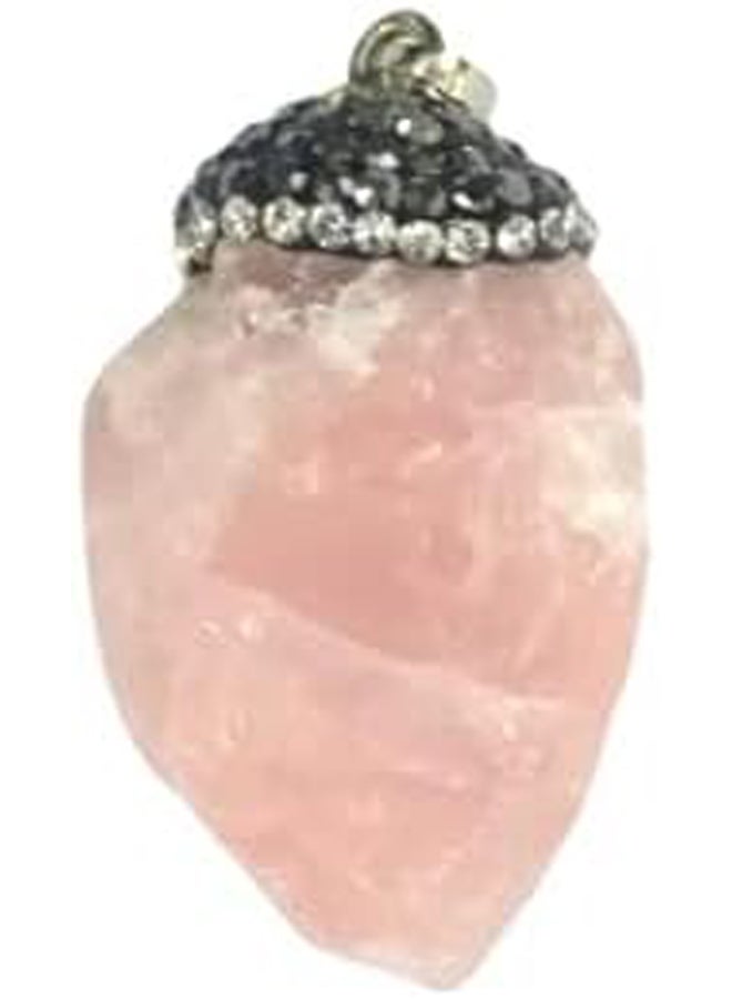 Elegant Natural Rose Quartz Gemstone Pendant - Image 1
