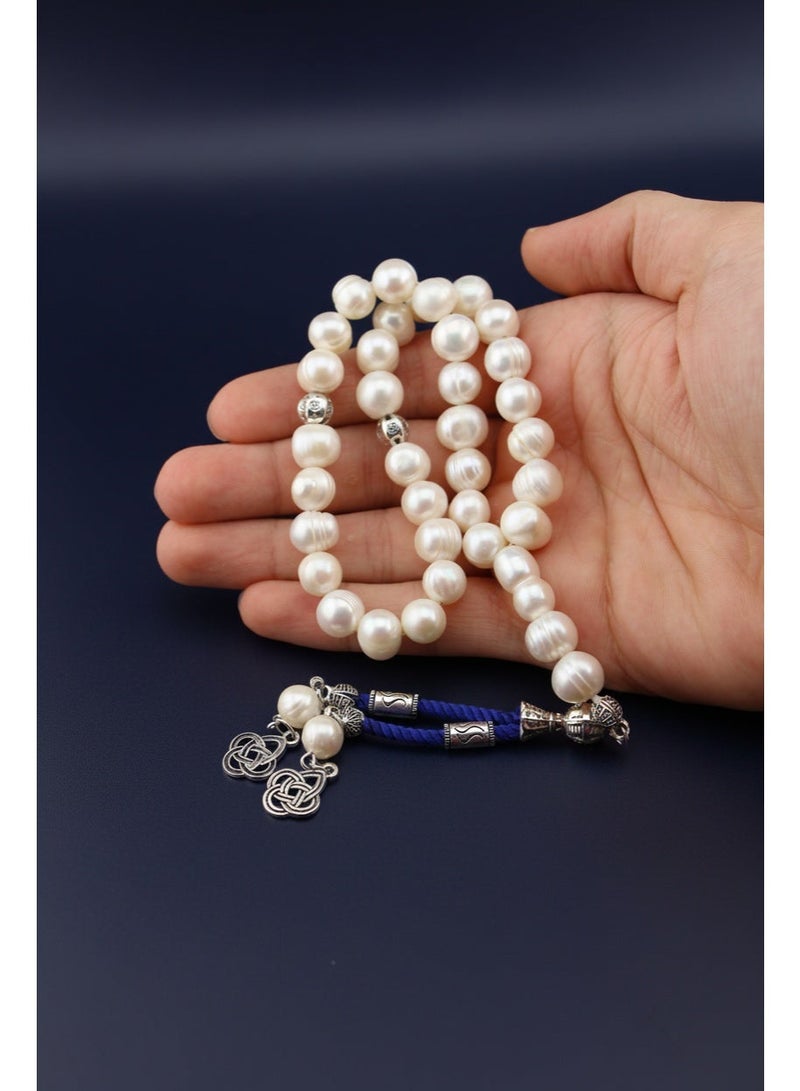 Kamins Collection Pearl Tasbih/ Double Blue Tassel - Image 4