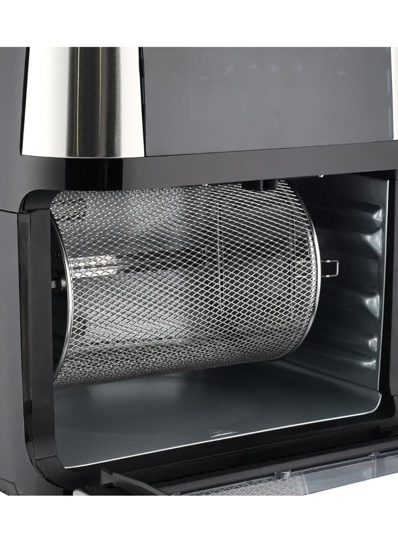 سوكاني فرن مقلاة هوائية سعة 12 لترًا بسعة كبيرة مع 4 ملحقات، مقلاة هوائية رقمية متعددة الوظائف مع مشواة ومجفف وفرن حراري - طهي خالي من الزيت، 10 وظائف محددة مسبقًا، 1800 وات سهلة التنظيف - Image 3