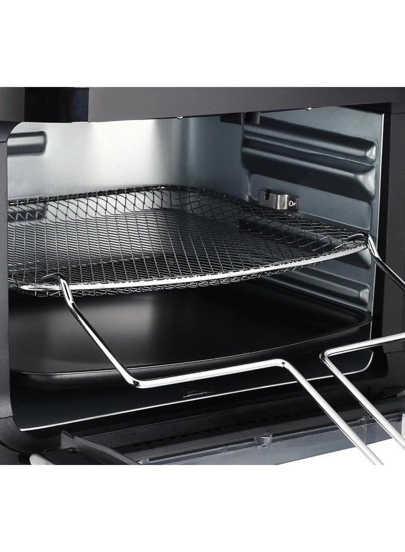 سوكاني فرن مقلاة هوائية سعة 12 لترًا بسعة كبيرة مع 4 ملحقات، مقلاة هوائية رقمية متعددة الوظائف مع مشواة ومجفف وفرن حراري - طهي خالي من الزيت، 10 وظائف محددة مسبقًا، 1800 وات سهلة التنظيف - Image 4