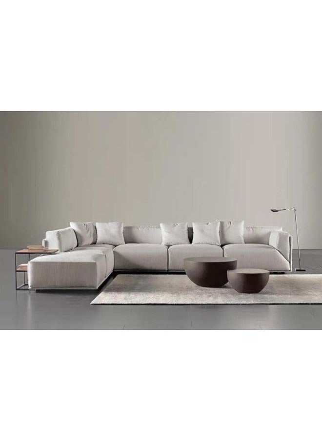 Al Home Modern Linen Corner Sofa - Beige - 350x180x85x85 cm - By Alhome 