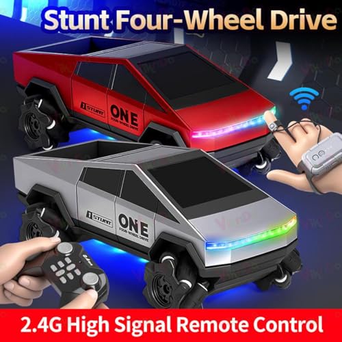VikriDA Remote Control RC Stunt Car 4WD 2.4GHz – 360° Rotating All-Terrain Monster Truck with Lights, High-Speed Off-Road Electric Vehicle Toy for Kids Boys & Girls - Image 5