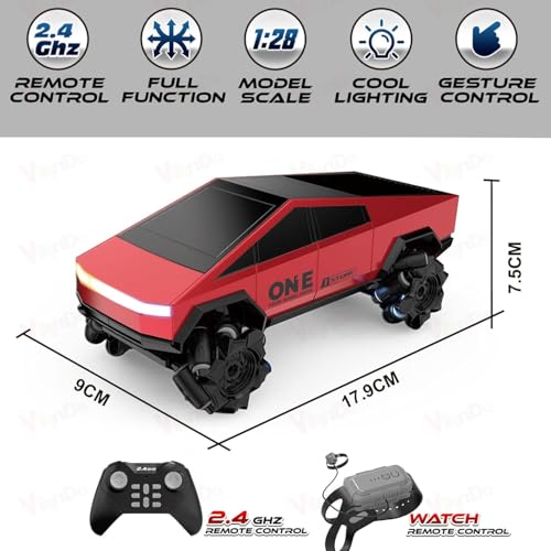 VikriDA Remote Control RC Stunt Car 4WD 2.4GHz – 360° Rotating All-Terrain Monster Truck with Lights, High-Speed Off-Road Electric Vehicle Toy for Kids Boys & Girls - Image 2