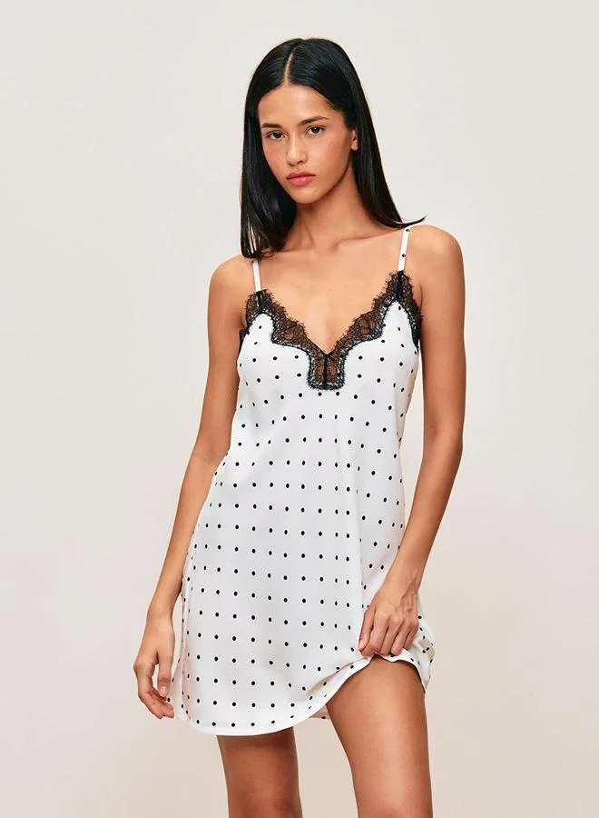 Undiz Polka dot satin nightie