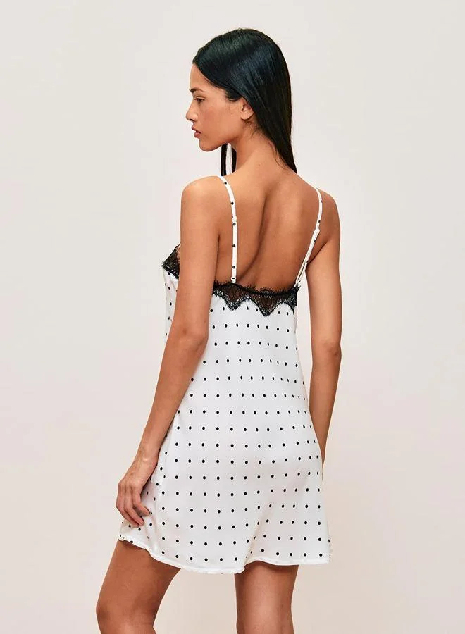 Undiz Polka dot satin nightie