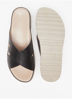Le Confort Women Solid Slip-On Cross Slide Sandals  - Image 5
