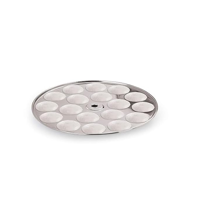 FORTUNA KITCHENWARE Mini Idli Maker Steel | Mini Idli Steamer Stainless Steel | Small Idli Maker Multipurpose Steel Kadai with 36 Idli Kulis (2 Plates) - Image 3