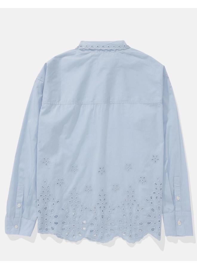American Eagle AE Perfect Button-Up Shirt - Image 3