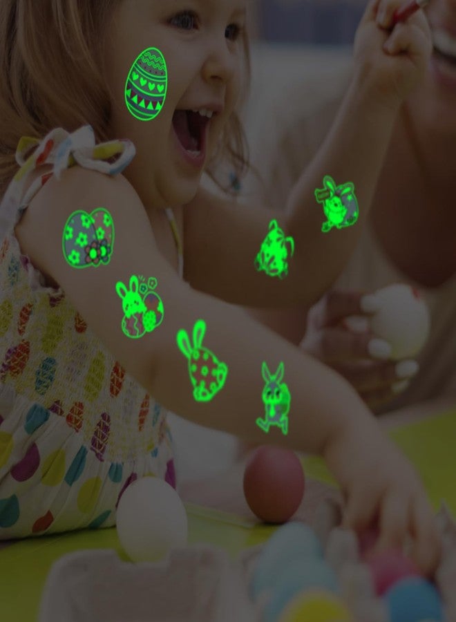 CHARLENT Glow in The Dark Easter Temporary Tattoos for Kids Easter Basket Stuffers - 74 Individually Sheets Luminous Easter Egg Bunny Tattoos for Boys Girls Party Favors Goodie Bag Fillers - Image 5
