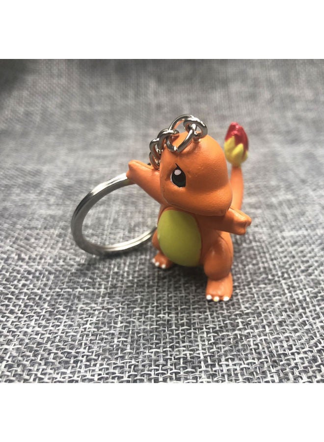 Pokemon Pet Elf Pokemon Royal Three Small Fire Dragon Jenny Turtle Keychain Pendant Jewelry Doll-Color:Positive Position Seed-Height:3.5cm