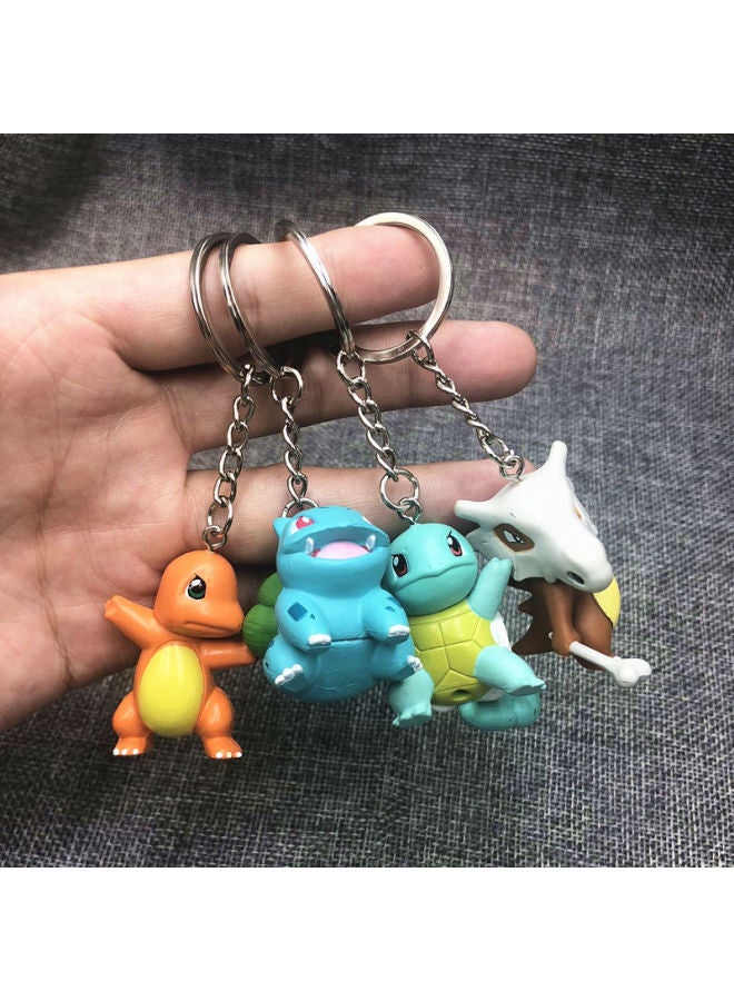 Pokemon Pet Elf Pokemon Royal Three Small Fire Dragon Jenny Turtle Keychain Pendant Jewelry Doll-Color:Positive Position Seed-Height:3.5cm