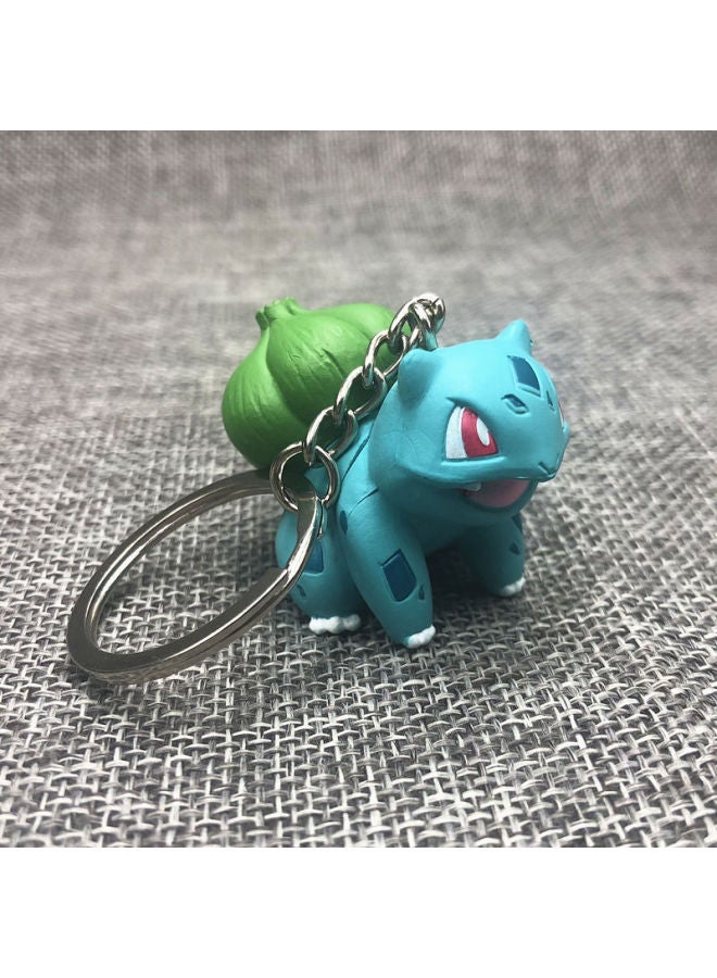 Pokemon Pet Elf Pokemon Royal Three Small Fire Dragon Jenny Turtle Keychain Pendant Jewelry Doll-Color:Positive Position Seed-Height:3.5cm