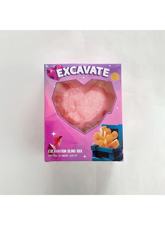 Science Themed Heart Shaped Excavation Kit STEM Educational Toy 1pc - Image 1