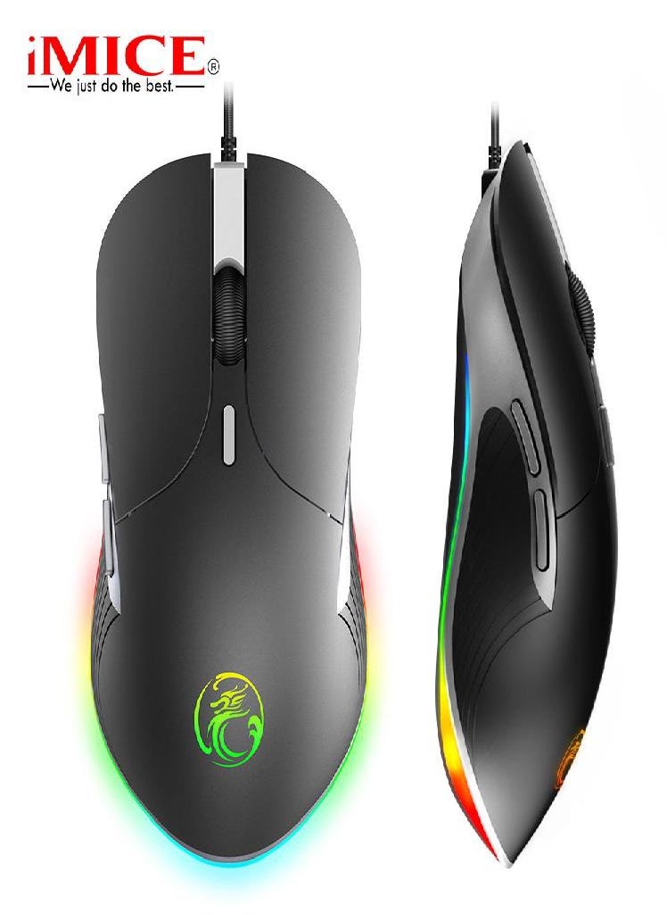 Eckek - iMICE X6 High Configuration USB Wired Gaming Mouse Computer Gamer 6400 3200 DPI Optical Mice for Laptop PC Game Mouse - Image 1