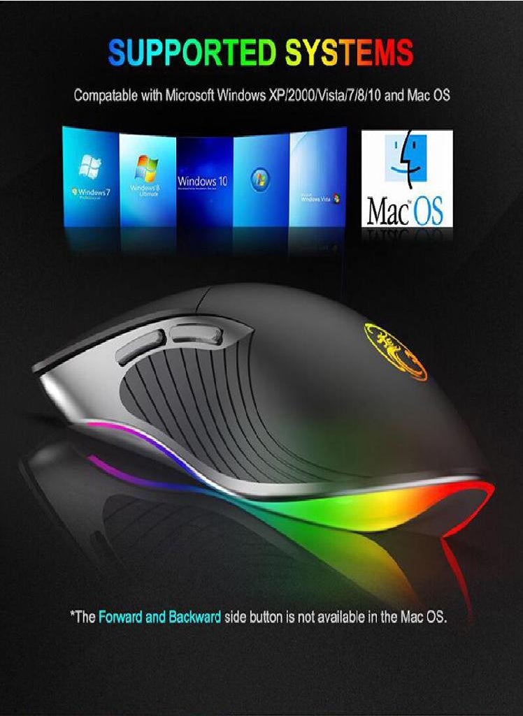 Eckek - iMICE X6 High Configuration USB Wired Gaming Mouse Computer Gamer 6400 3200 DPI Optical Mice for Laptop PC Game Mouse - Image 1