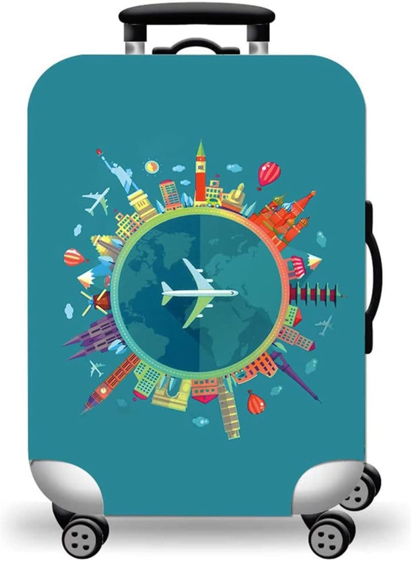 Luggage Cover for Wheeled Suitcase,18/24/28/32 Inch Luggage Covers Suitcase Protector,Washable Suitcase Baggage Covers,Dustproof Anti-Scratch Travel Luggage Cover - Image 1