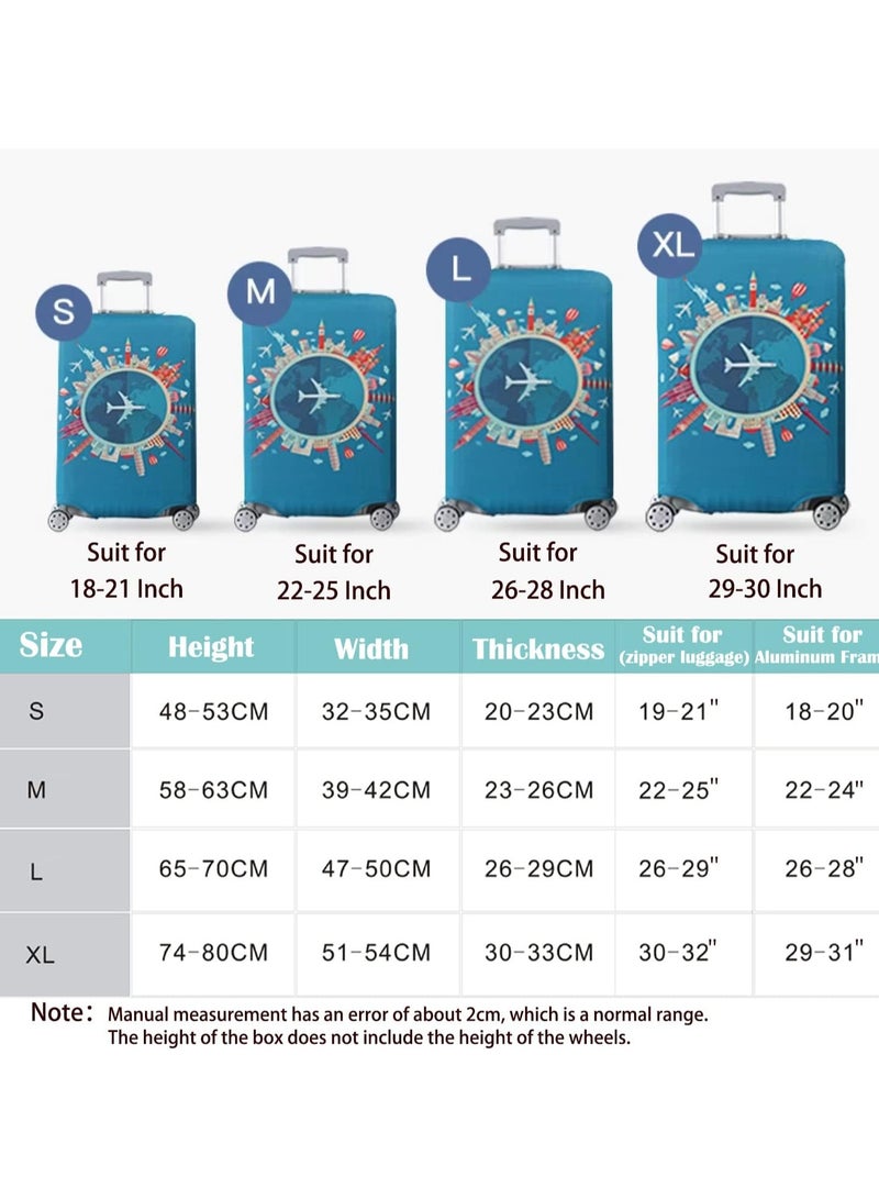 Luggage Cover for Wheeled Suitcase,18/24/28/32 Inch Luggage Covers Suitcase Protector,Washable Suitcase Baggage Covers,Dustproof Anti-Scratch Travel Luggage Cover - Image 5