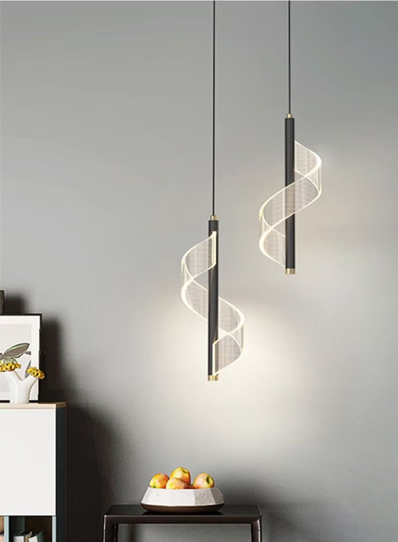 MarlaMall Acrylic Hanging Light for Bedroom Bedside, Modern Simple Led Pendant Light, Indoor Chandelier, Ceiling Hanging Lamps for Dining Room Living Room Hallway Kitchen - Image 1