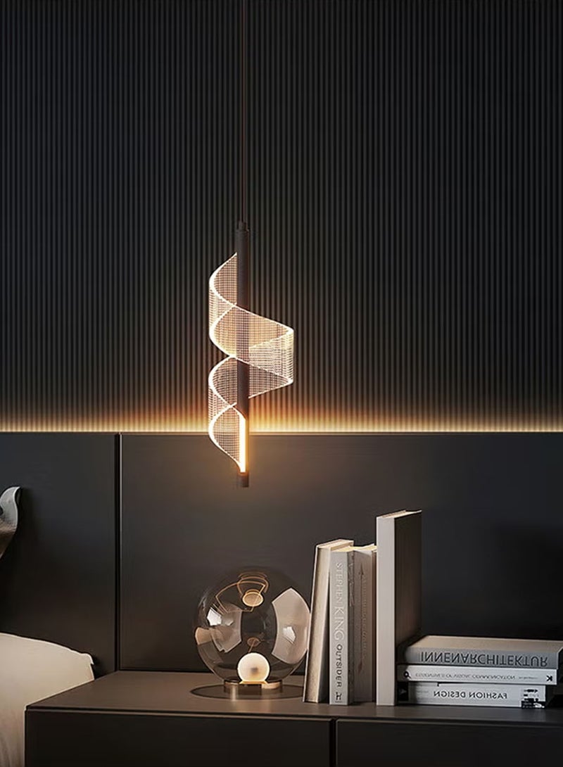 MarlaMall Acrylic Hanging Light for Bedroom Bedside, Modern Simple Led Pendant Light, Indoor Chandelier, Ceiling Hanging Lamps for Dining Room Living Room Hallway Kitchen - Image 2
