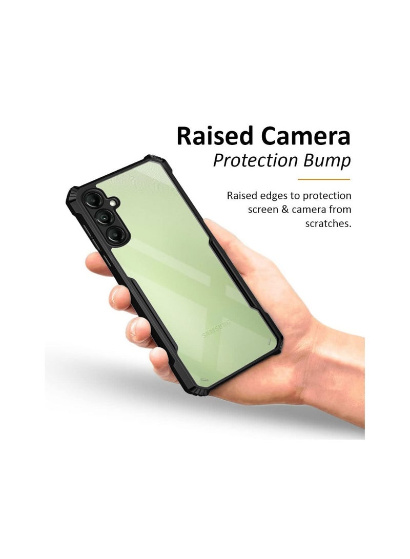 Wtech Samsung Galaxy S25 FE 5G 2025 Hybrid TPU Silicone with Raised Armour Bumpers Slim Case Cover (MCAPSA) - Clear/Black - Image 3