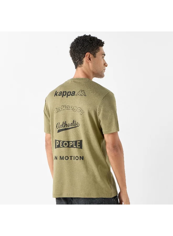 Kappa Kappa Logo Print Crew Neck T-shirt with Short Sleeves