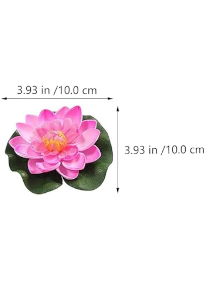 ماركة غير محددة Toyvian 14Pcs Artificial Floating Foam Pond Plants Floating Pool Lights Dancing Stage Props Simulated Floating Flowers for Pool Home Decor(Random Color)  - Image 4