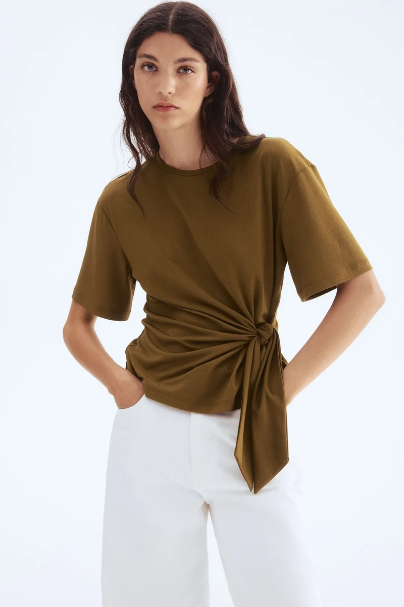 H&M Tie-detail top