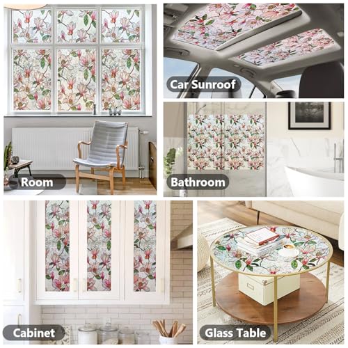 Ranzdn Window Privacy Film - Stained Glass Window Film Static Cling UV & Heat Blocking Rainbow Window Film for Glass Doors, Bedroom Windows - No Glue Premium Vinyl (Easy Install, 23.6"×78.7") - Image 5
