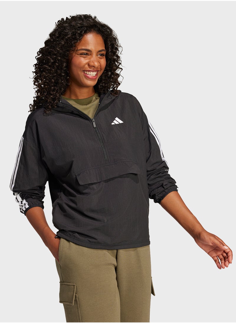 Adidas - Essential 3 Stripe Lifestyle Woven Windbreaker Jacket - Image 1