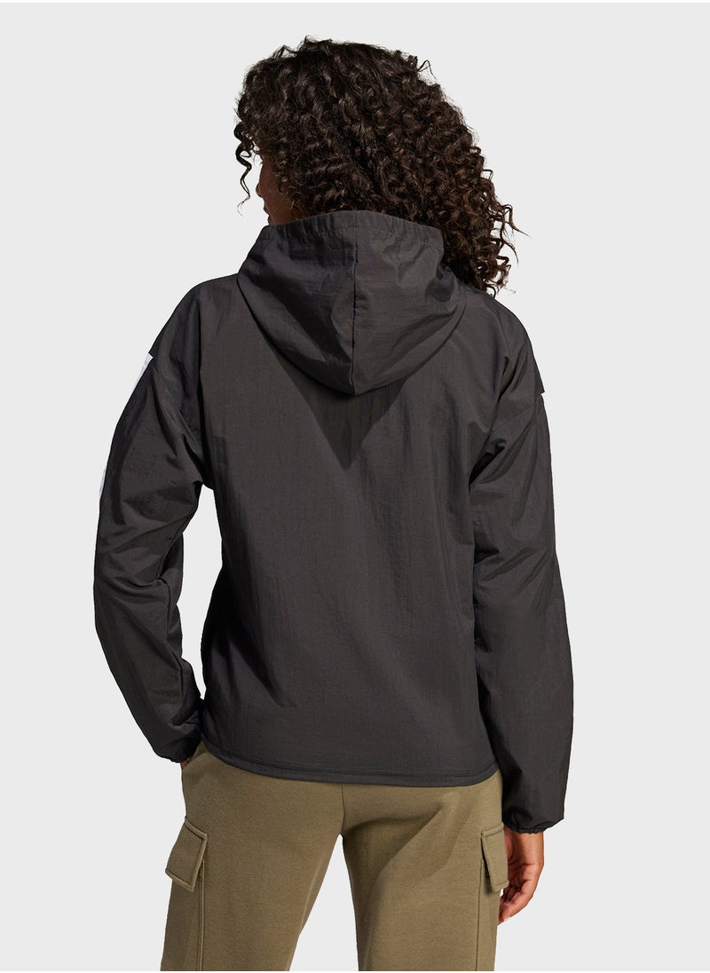 Adidas - Essential 3 Stripe Lifestyle Woven Windbreaker Jacket - Image 1