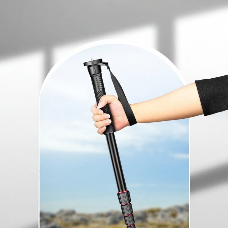 Manbily Compact Camera Monopod Stand 48Cm Collapsible Lightweight Stick - Versatile Photography Unipod With Wrist Strap And Screw Adapter For Outdoor Use - Image 5