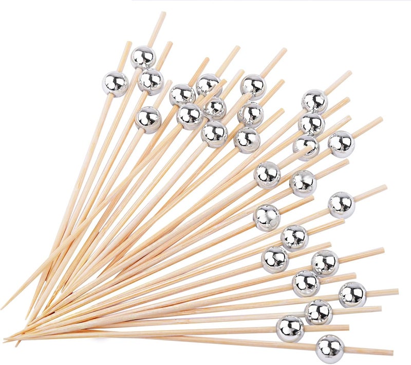 AIPNUN Cocktail Picks, 100PCS Toothpicks for Appetizers, Appetizing Skewers for Charcuterie Fruits and Party Decoration - 4.7 inch - Image 1