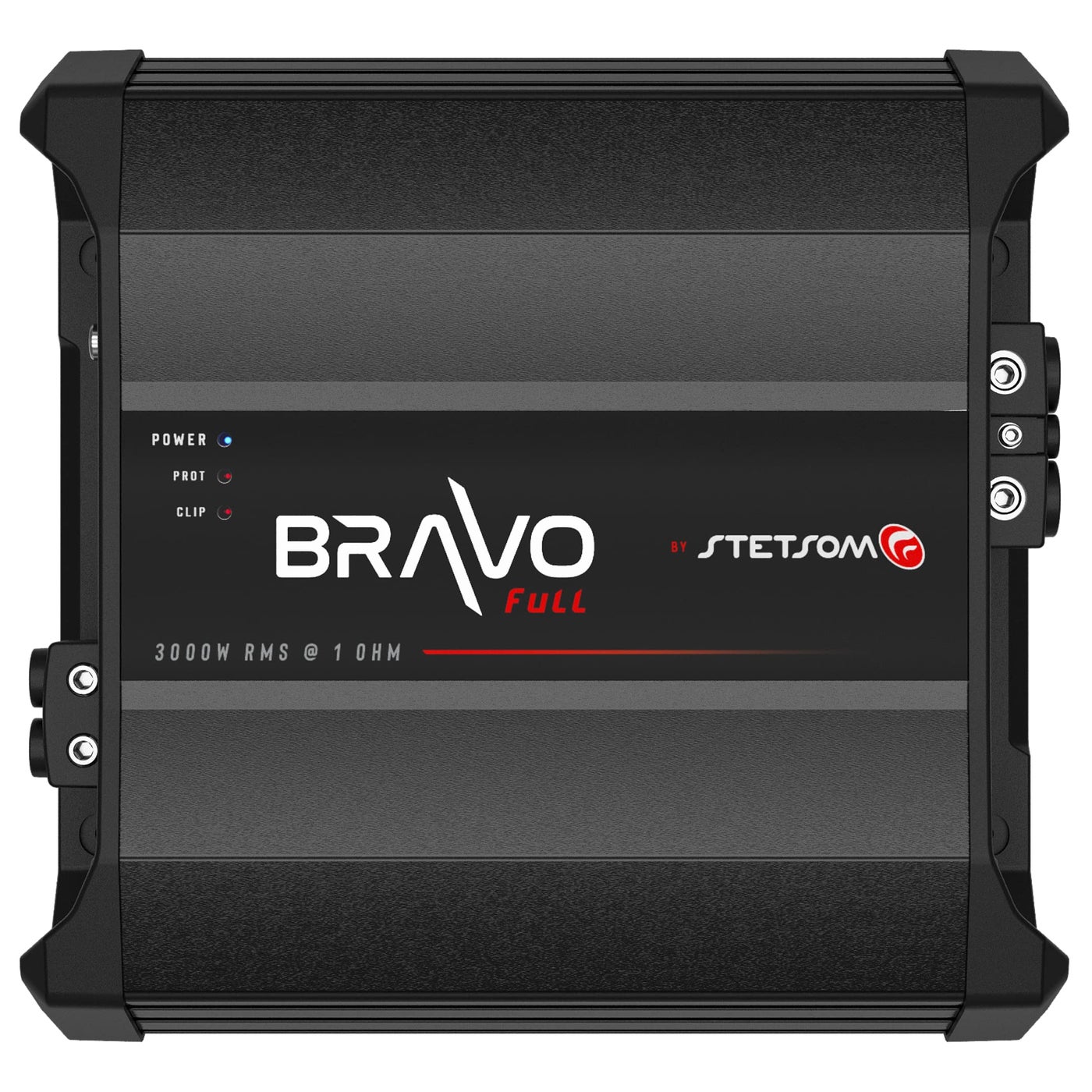 Stetsom Bravo Full 3000 1 Ohm Mono Car Amplifier 30001 3K Watts RMS 1 Stable Car Audio HD Sound Quality 3000x1 Crossover Bass Boost Car Stereo Speaker Subwoofer MD Smart Coolers