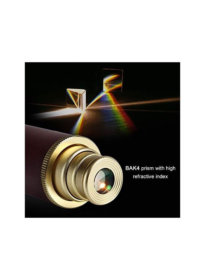 Generic Pirate Monocular Telescope for Kids  Adults, Handheld Collapsible Brass Telescope 25x30 Zoomable Portable Pirate Spyglass for Cruise Ship Travel Watching Games Hiking Hunting and More - Image 2