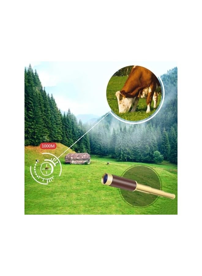 Generic Pirate Monocular Telescope for Kids  Adults, Handheld Collapsible Brass Telescope 25x30 Zoomable Portable Pirate Spyglass for Cruise Ship Travel Watching Games Hiking Hunting and More - Image 5