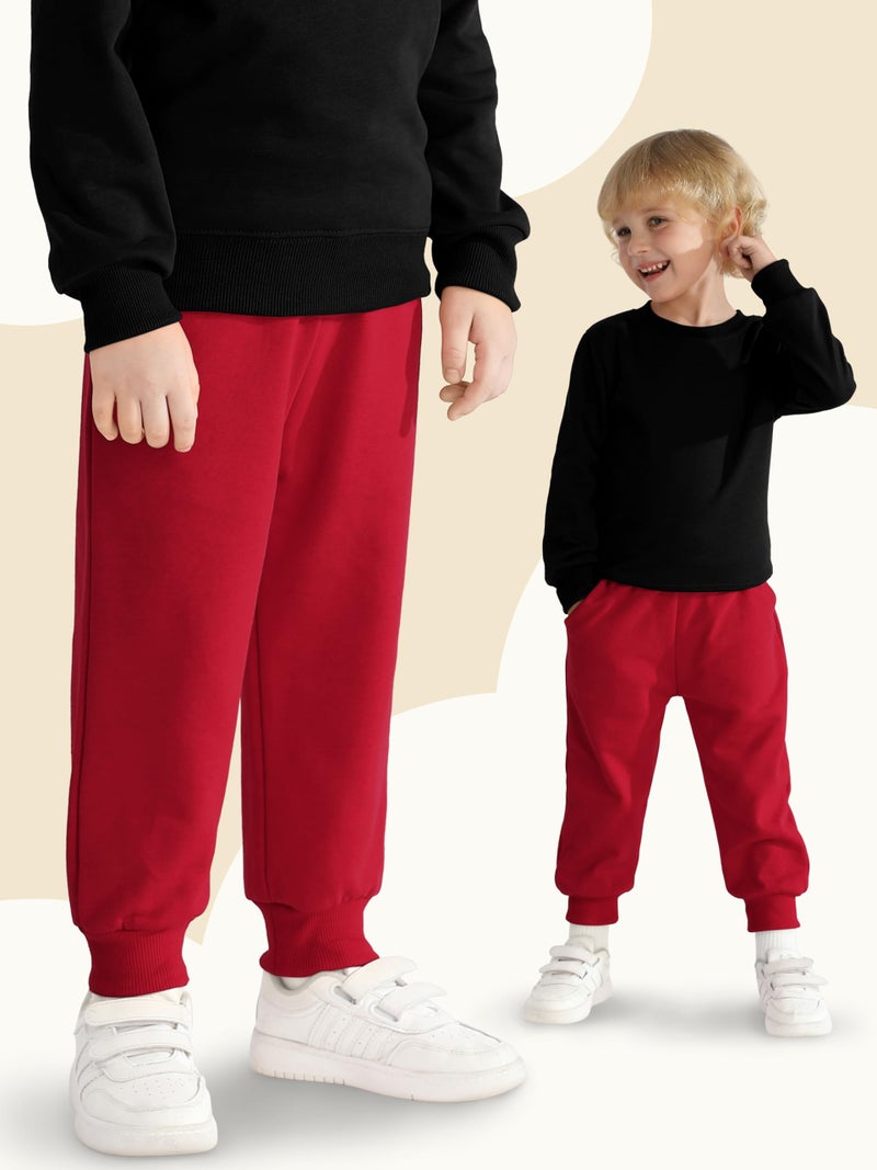 HXP 3 Pack Toddler Sweatpants Cotton Toddler Boys Girls Unisex Sweatpants Pants with Pocket Drawstring - Image 3