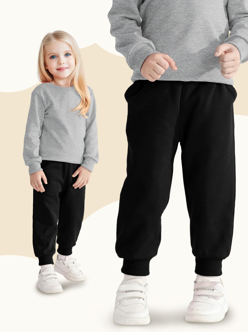 HXP 3 Pack Toddler Sweatpants Cotton Toddler Boys Girls Unisex Sweatpants Pants with Pocket Drawstring - Image 2