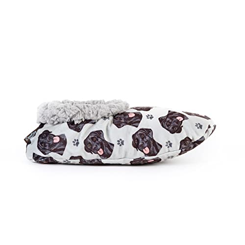 Comfies Black Lab Super Soft Slippers - E&S Pets - Black Lab Gifts - Cozy House Slippers - Non Skid Bottom - One Size Fits Most - Sherpa Slipper - Pet Lover Gifts For Men And Women - Image 2