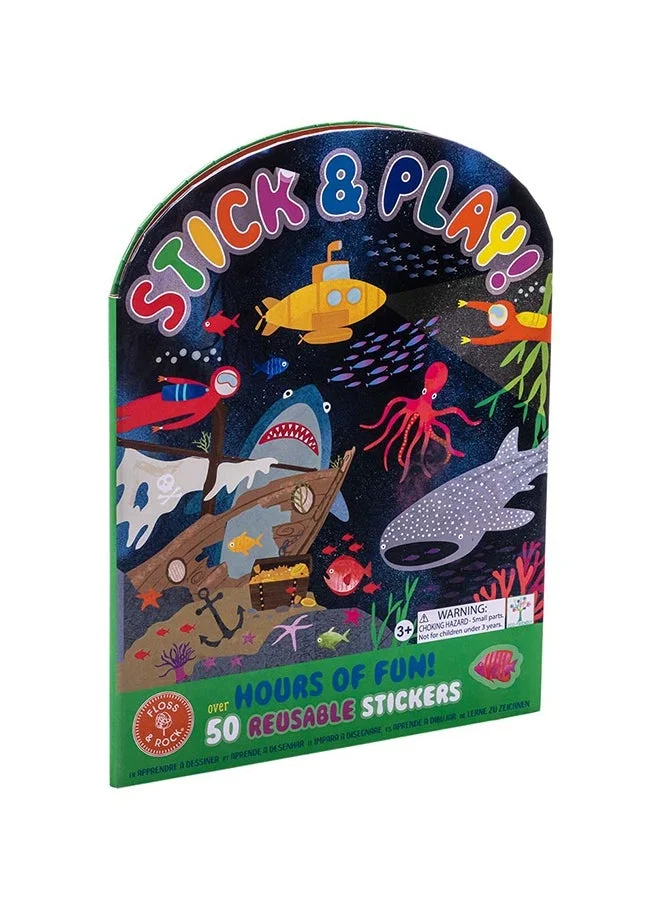Floss & Rock Stick & Play | Over 50 Reusable Stickers & Fold-Out Scene | Creative Sticker Activity for Kids Aged 3+
