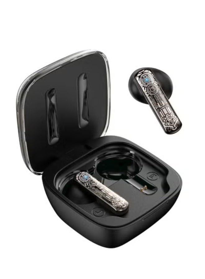 onikuma T1 Wireless Earphones, High Quality Sound, Glowing Lights, Long Battery Life 40mah, Up to 6 hours of operation- Black - Image 4