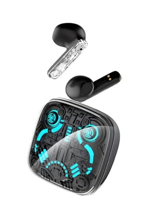 onikuma T1 Wireless Earphones, High Quality Sound, Glowing Lights, Long Battery Life 40mah, Up to 6 hours of operation- Black - Image 2