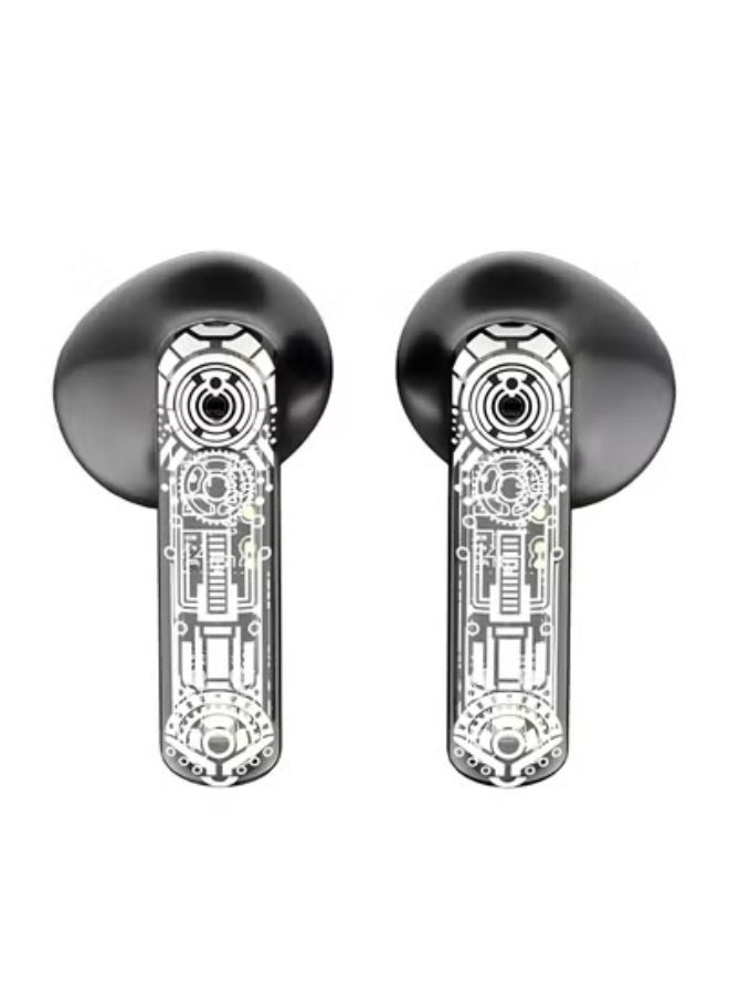 onikuma T1 Wireless Earphones, High Quality Sound, Glowing Lights, Long Battery Life 40mah, Up to 6 hours of operation- Black - Image 3