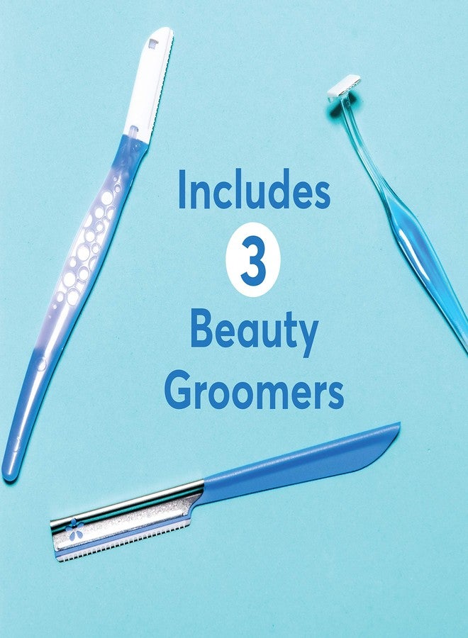 أبوت فيس مجموعة العناية الكاملة بالبشرة من أباوت فيس - 3 أدوات تجميل لإزالة الشعر، مثالية للحلاقة والتقشير والتنظيف العميق وتشكيل الحواجب، مصنوعة من الفولاذ الياباني لإزالة شعر الوجه بلطف - Image 3