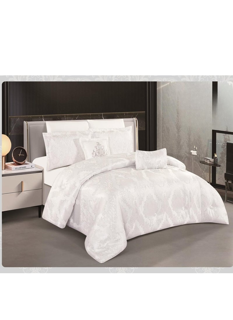 LEVORE - Heavyweight Jacquard Double Duvet Cover Set, 8 Pieces, King Size Duvet Cover, 220 x 240 cm - Image 1