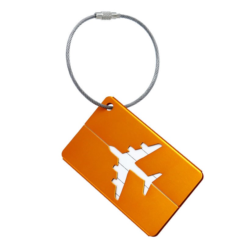 Aluminum Alloy Luggage Tag Metal Box Bag Airline Check-in Hanging Card Hanging Tag Pink Blue Black Green Red Purple Coffee Gold Gold 