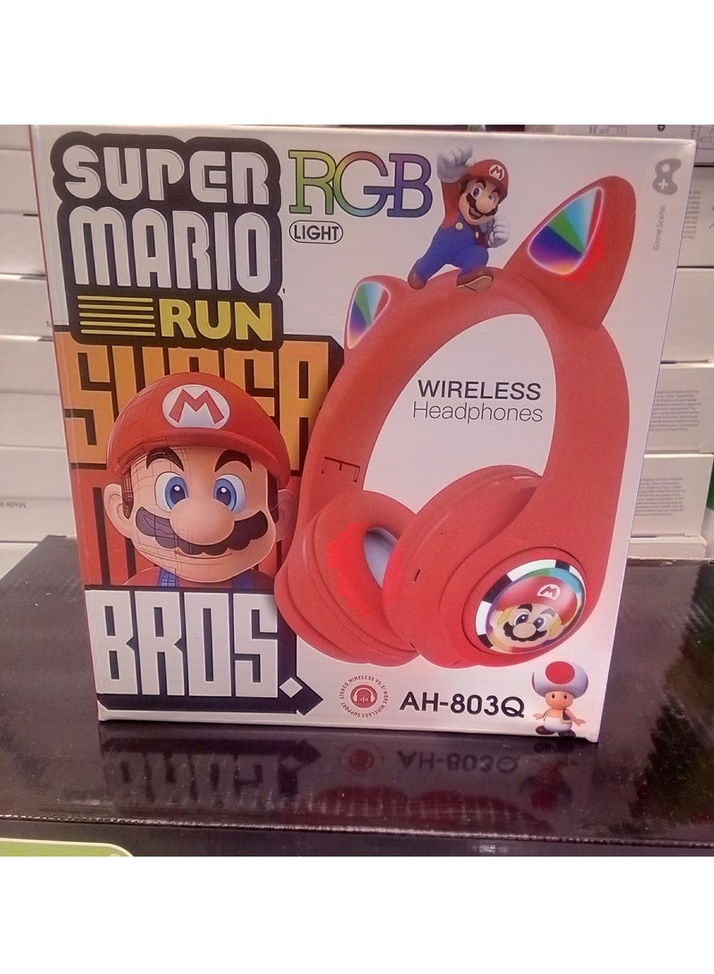 ماريو سماعات الرأس اللاسلكية للأطفال من ماريو كارت - أحمر