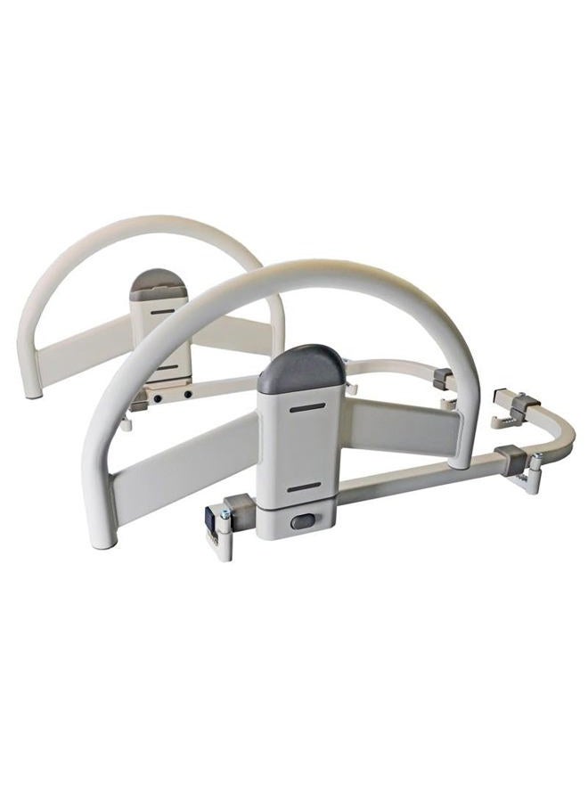 Stander EZ Click Bed Handle, Hospital Bed Rail, Safety Assist Medical Rail for Seniors, Long Term Care for Elderly, Set of 2 - Image 1