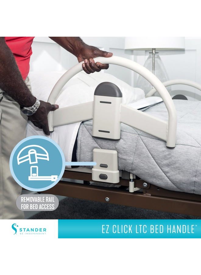 Stander EZ Click Bed Handle, Hospital Bed Rail, Safety Assist Medical Rail for Seniors, Long Term Care for Elderly, Set of 2 - Image 3