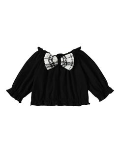 Hopscotch Hopscotch Girls Graphic Print BlouseSkirt Set In Black Color for Ages 4-5 Years  - Image 5